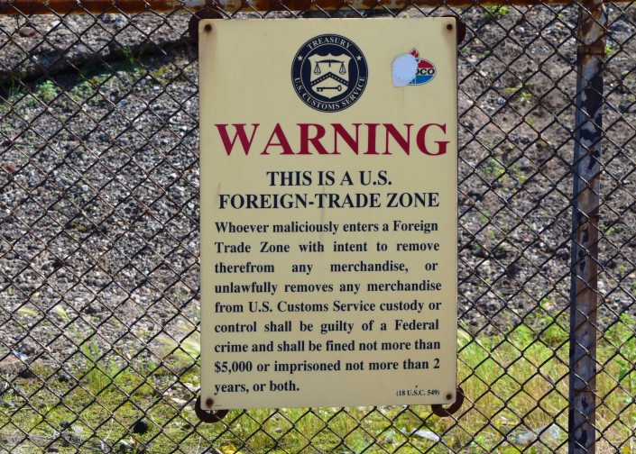 BP Whiting, IN Refinery US Treasury Warning Signage