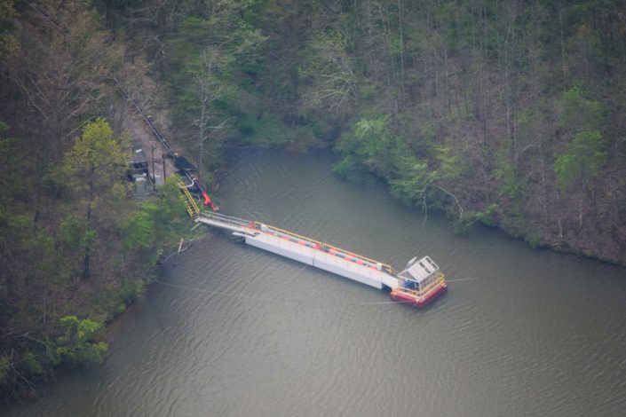 Gulfport Energy’s Barnesville Reservoir freshwater withdrawal pumping station, Belmont County, Ohio, Spring, 2017