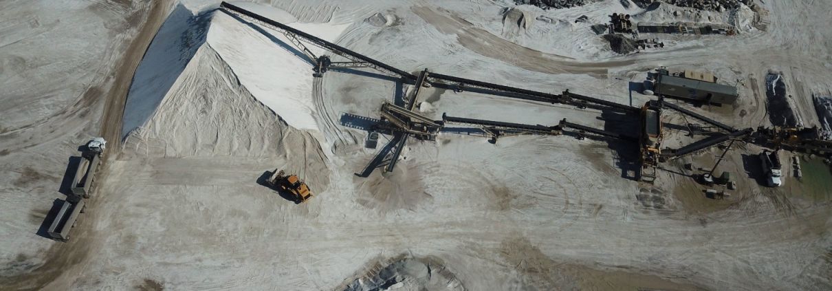 Sylvanian Minerals frac sand mine in South Rockwood, Michigan.